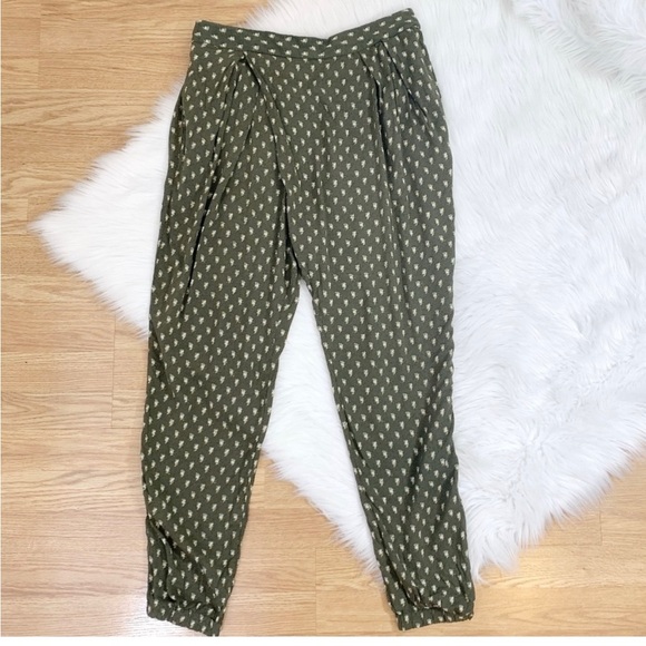 Free People Green Shelias Rayon Crossover Pant {G} sz small - Picture 4 of 7